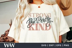 Be Pretty Strong Brave Kind SVG | Self Love SVG Product Image 1