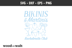 Bikinis &amp; Martinis SVG | Bachelorette PNG | Bach Club Summer Product Image 3