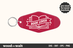 Book Lover SVG | Motel Keychain Design Product Image 3
