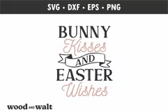 Bunny Kisses And Easter Wishes SVG | Easter Sign SVG Product Image 2