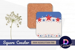 Patriotic stars background square coaster png Product Image 1