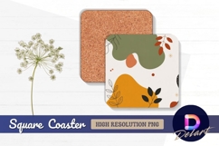 Abstract organic shapes square coaster png Product Image 1