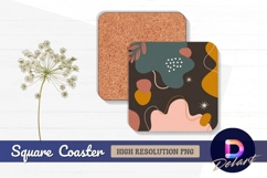 Modern abstract organic shapes square coaster png Product Image 1
