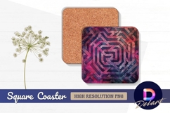 Pink and purple labyrinth Square Coaster PNG Design Product Image 1
