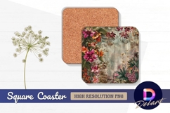 Floral arrangement Square Coaster PNG Design Product Image 1