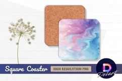 Pink blue purple abstract acrylic painting texture Square Product Image 1