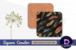 feather pattern for Square Coaster PNG Design Product Image 1
