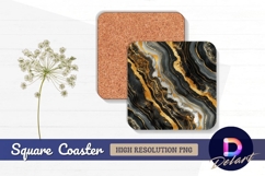 Luxurious gold marble texture Square Coaster PNG Design Product Image 1