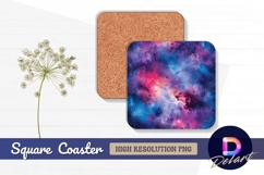 Colorful galaxy starfield Square Coaster PNG Product Image 1