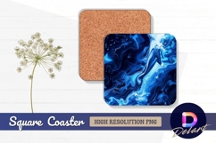 Stained glass heart pattern square coaster png Product Image 1