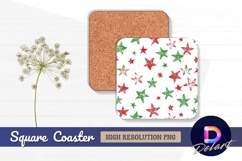Autumn plaid pattern Square Coaster PNG Product Image 1