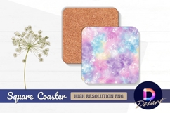 Red green stars pattern Square Coaster PNG Product Image 1