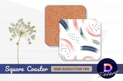 Watercolor brush strokes seamless pattern Square Coaster PNG Product Image 1