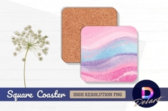 Pastel wave texture square coaster png Product Image 1