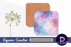 Watercolor texture background Square Coaster PNG Product Image 1
