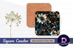 Elegant floral seamless pattern Square Coaster PNG Product Image 1