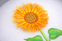 Fringed Sunflower Machine Embroidery Design Product Image 5