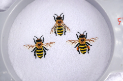 Mini Bee Embroidery Design for Machine, 3 Designs Product Image 6