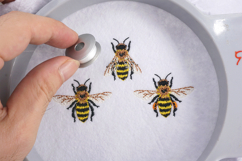 Mini Bee Embroidery Design for Machine, 3 Designs Product Image 2