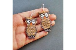 Owl Patterns Earrings Pendant Necklace Beaded Accessory Product Image 2