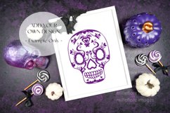 Halloween Wall Art Frame Mockup Styled Stock Photo. Purple. Product Image 2