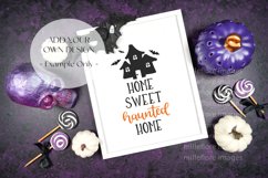 Halloween Wall Art Frame Mockup Styled Stock Photo. Purple. Product Image 3