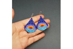 Ocean Sunset Beaded earrings pattern beading brick stitch Product Image 2