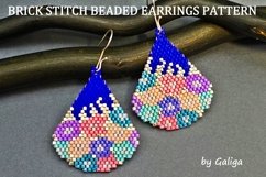 Flower Boquet Bead earrings pattern Colorful Floral Design Product Image 1
