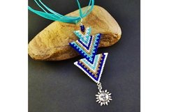 Bead earrings and pendant patterns Brick stitch beadwork Product Image 2