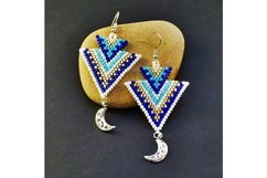 Bead earrings and pendant patterns Brick stitch beadwork Product Image 3