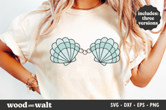 Clamshell Bra SVG | Mermaid Vibes PNG | Summer Design Product Image 1