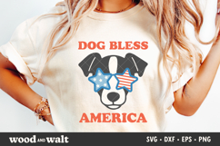 Dog Bless America SVG | 4th Of July PNG | American Dog Mom Product Image 1