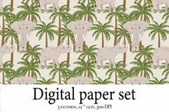 Elephant Digital Papers - Zebra Seamless Pattern Product Image 3