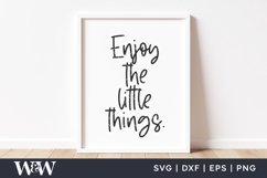 Enjoy The Little Things SVG | Boho Quote SVG Product Image 1