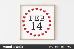 Feb 14 In Hearts SVG | Valentine's Day Cut File Product Image 2