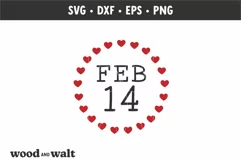 Feb 14 In Hearts SVG | Valentine's Day Cut File Product Image 3