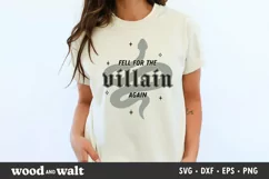 Fell For The Villain Again SVG | Bookish SVG | Book Club PNG Product Image 2