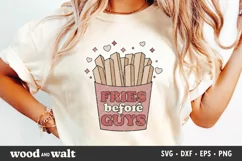 Fries Before Guys SVG | Retro Valentine SVG Product Image 1