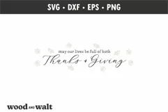 May Our Lives Be Full Of Both Thanks And Giving SVG Product Image 2