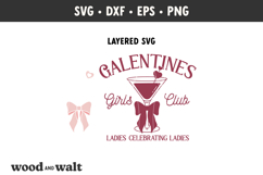 Galentines Girls Club SVG | Girly Coquette Valentine PNG Product Image 2
