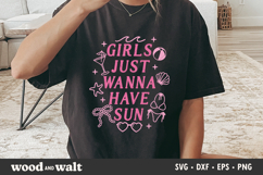 Girls Just Wanna Have Sun SVG | Summer PNG | Beach Bum Product Image 2