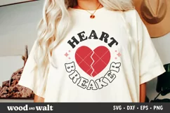 Heartbreaker SVG |Retro Valentine SVG Product Image 1