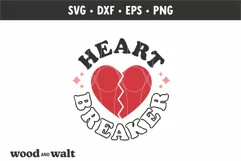 Heartbreaker SVG |Retro Valentine SVG Product Image 2