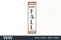Hello Fall SVG | Farmhouse Fall Porch Sign SVG Product Image 1