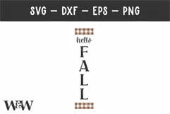 Hello Fall SVG | Farmhouse Fall Porch Sign SVG Product Image 3