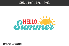 Hello Summer SVG | Summer Porch Sign | Round Summer Sign Product Image 2