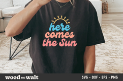 Here Comes The Sun SVG | Retro Summer PNG | Beach Day Design Product Image 2