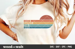 Here Comes The Sun SVG | Vintage Summer Shirt SVG Product Image 1