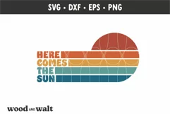 Here Comes The Sun SVG | Vintage Summer Shirt SVG Product Image 2