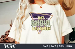 Hot Ghoul Halloween SVG | Retro Halloween SVG Product Image 1